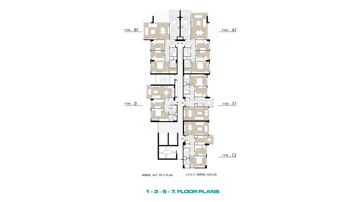 Chic Flats in a New Complex in İstanbul Kağıthane - 90765