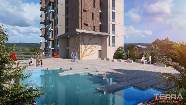 Chic Flats in a New Complex in İstanbul Kağıthane