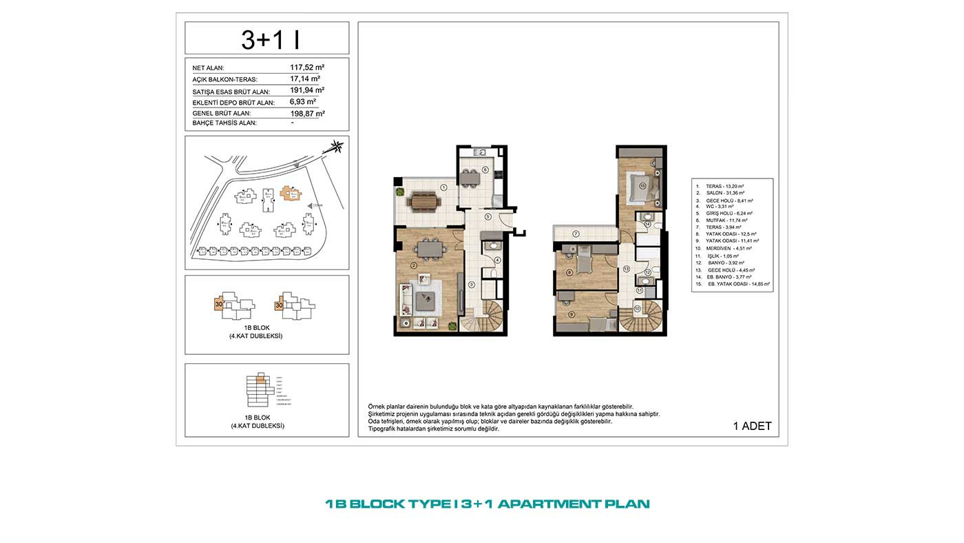 Apartments for Sale in İstanbul, Başakşehir - Tual Gölyaka - 90925