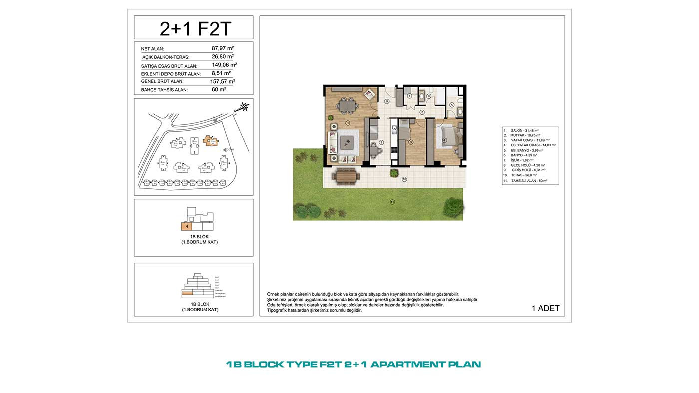 Apartments for Sale in İstanbul, Başakşehir - Tual Gölyaka - 90932