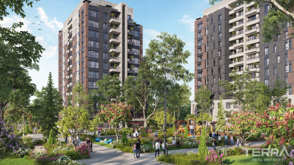 High Class İstanbul Apartments Close to Metro Station in Kartal
