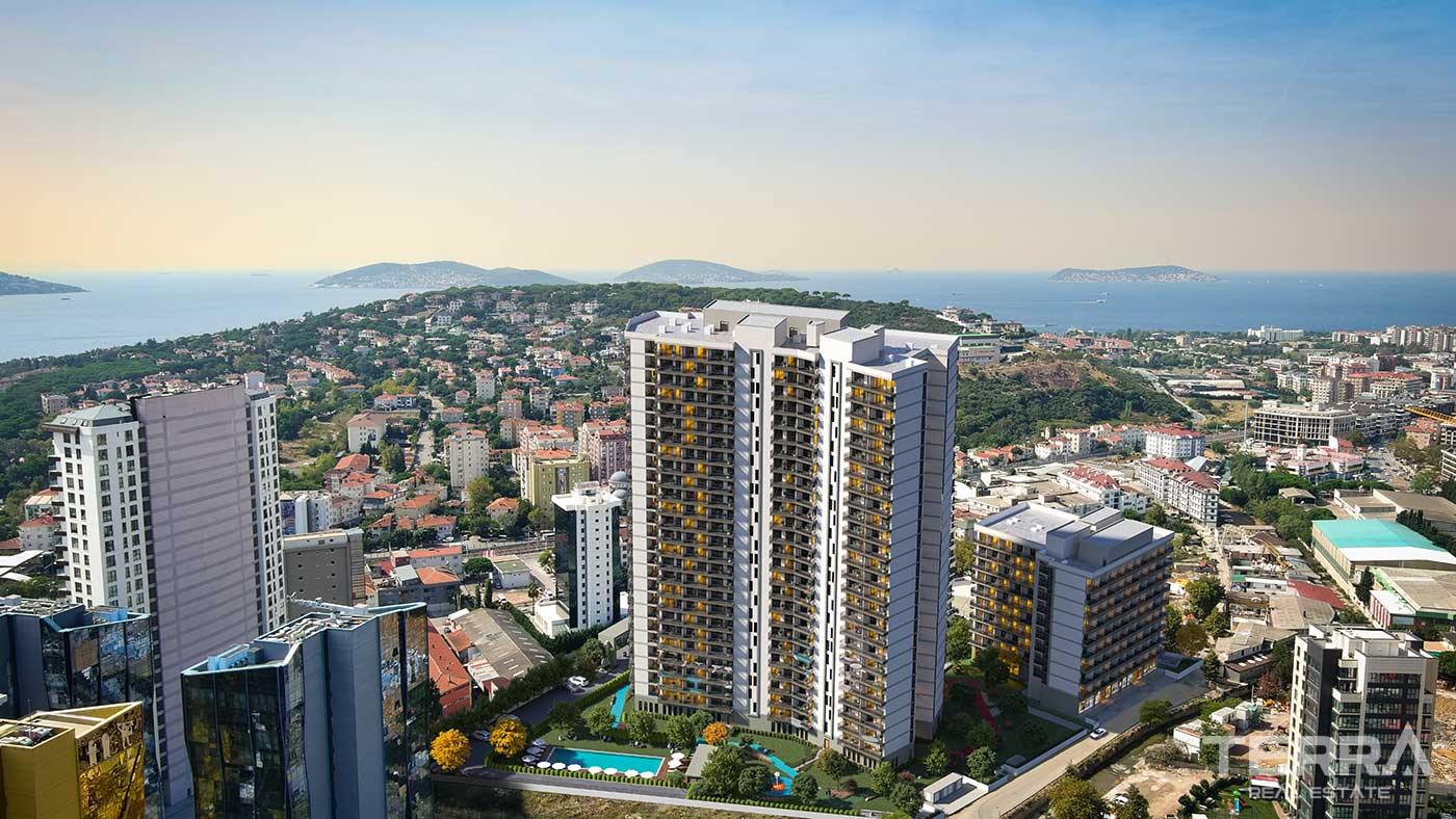 Sea View Flats for Sale in a 5 Star Hotel Concept Complex in Maltepe - 91140