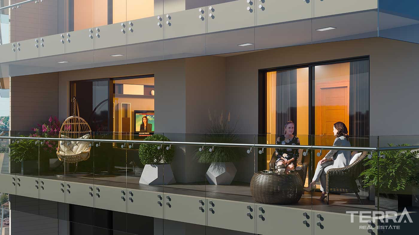Sea View Flats for Sale in a 5 Star Hotel Concept Complex in Maltepe - 91161