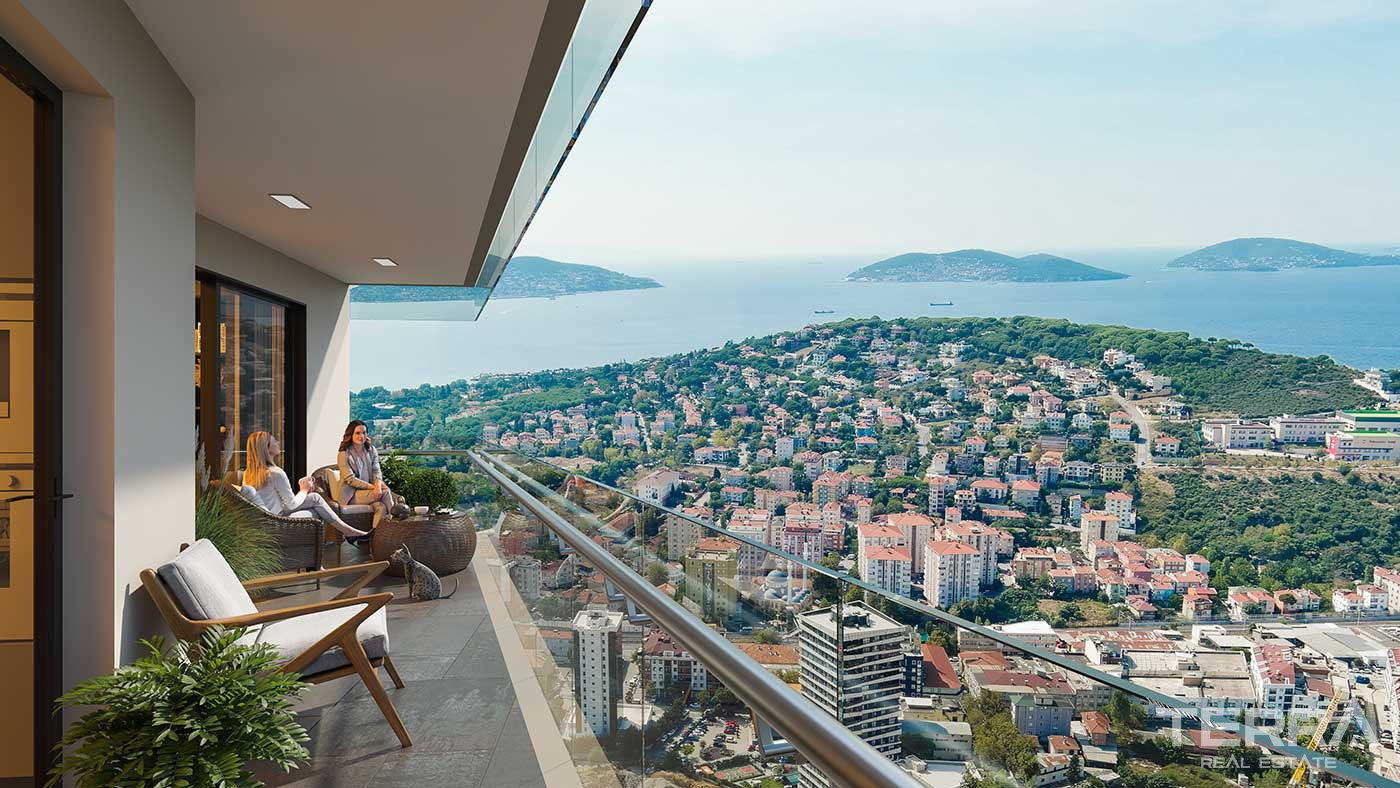 Sea View Flats for Sale in a 5 Star Hotel Concept Complex in Maltepe - 91162