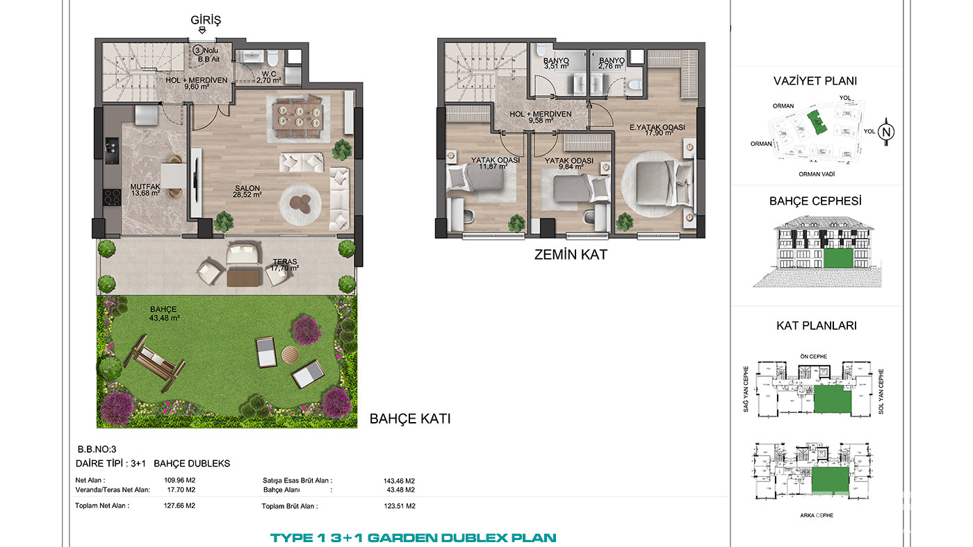 Upscale Apartment Complex Near Nature in Sarıyer, İstanbul - 91180