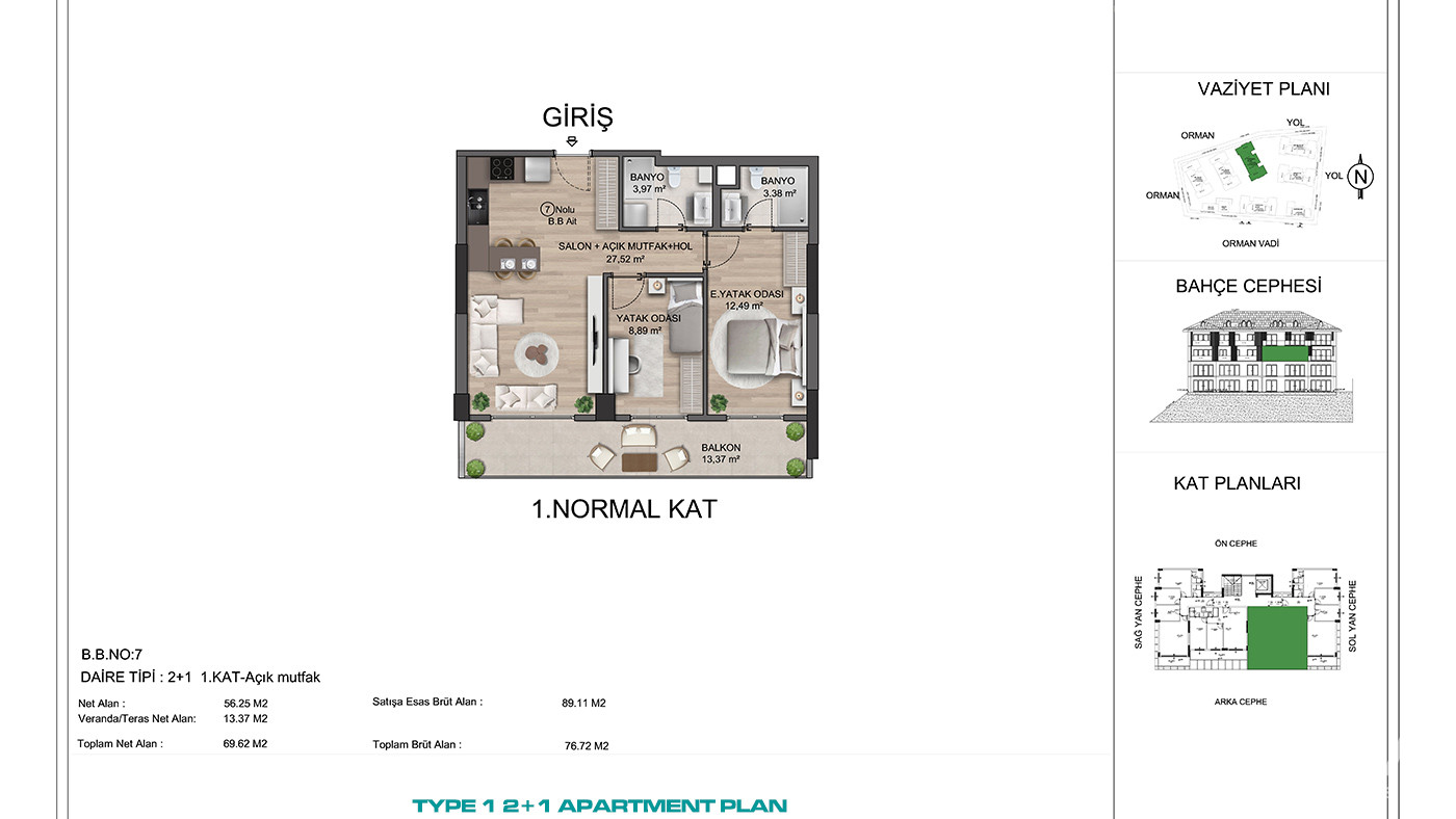 Upscale Apartment Complex Near Nature in Sarıyer, İstanbul - 91183