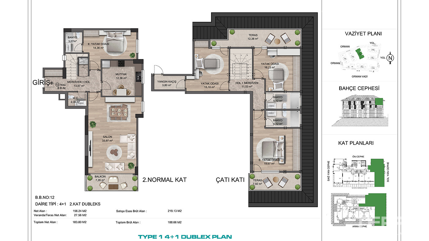 Upscale Apartment Complex Near Nature in Sarıyer, İstanbul - 91187
