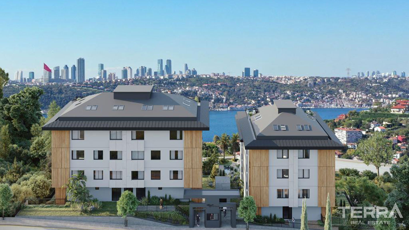 Flats with Sea Views in a Complex Offering Rich Amenties in İstanbul - 91252