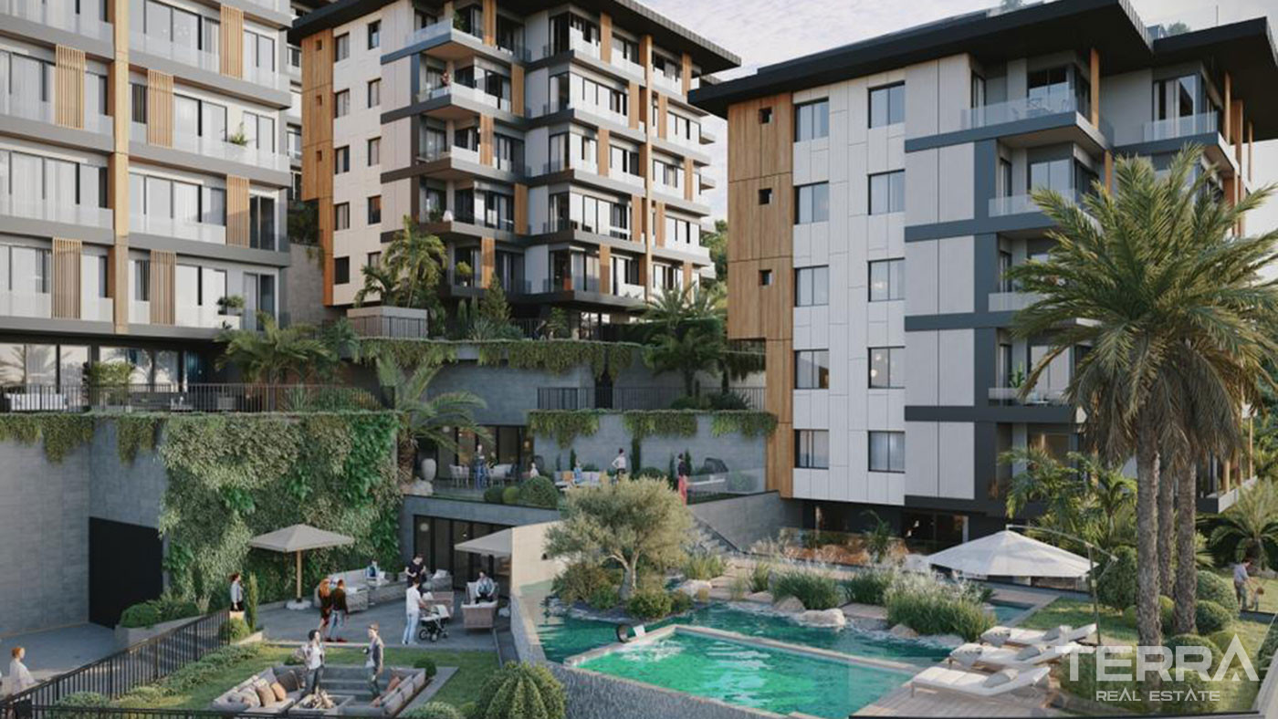 Flats with Sea Views in a Complex Offering Rich Amenties in İstanbul - 91253
