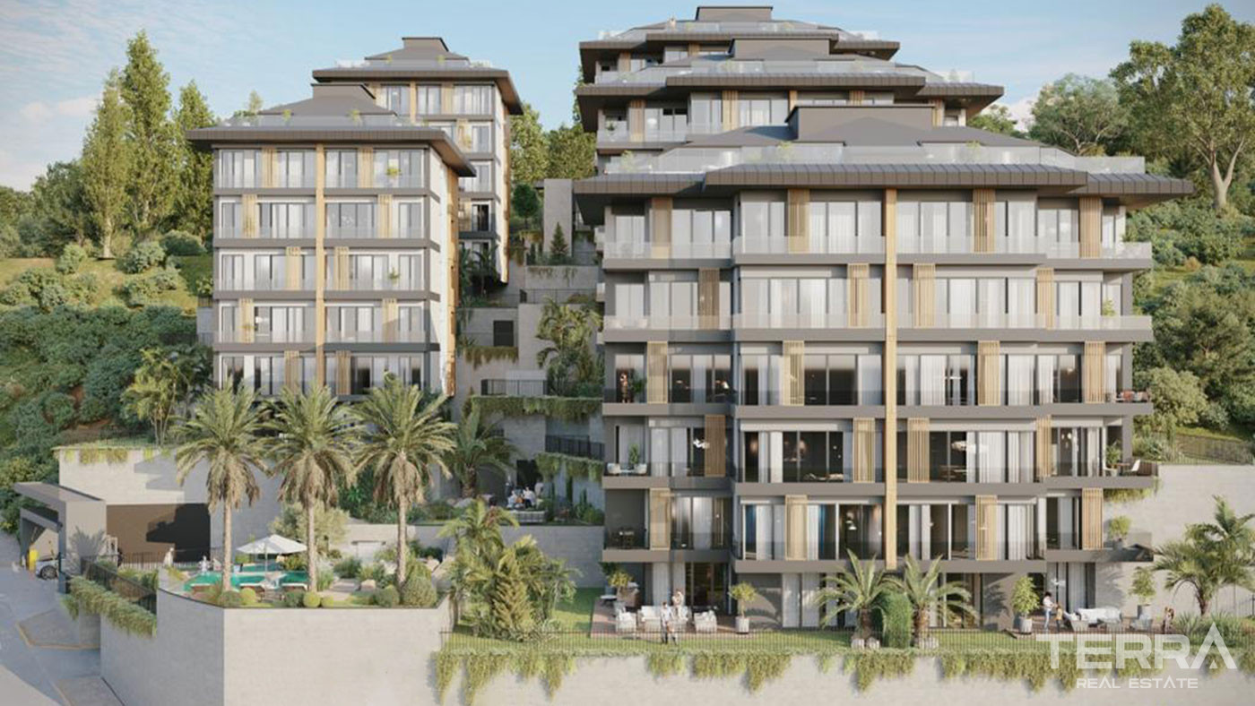 Flats with Sea Views in a Complex Offering Rich Amenties in İstanbul - 91264