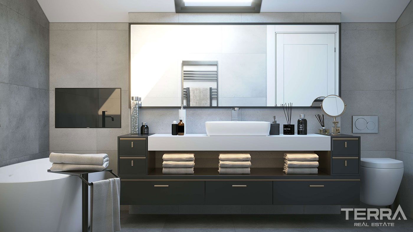 Flats with Sea Views in a Complex Offering Rich Amenties in İstanbul - 91286
