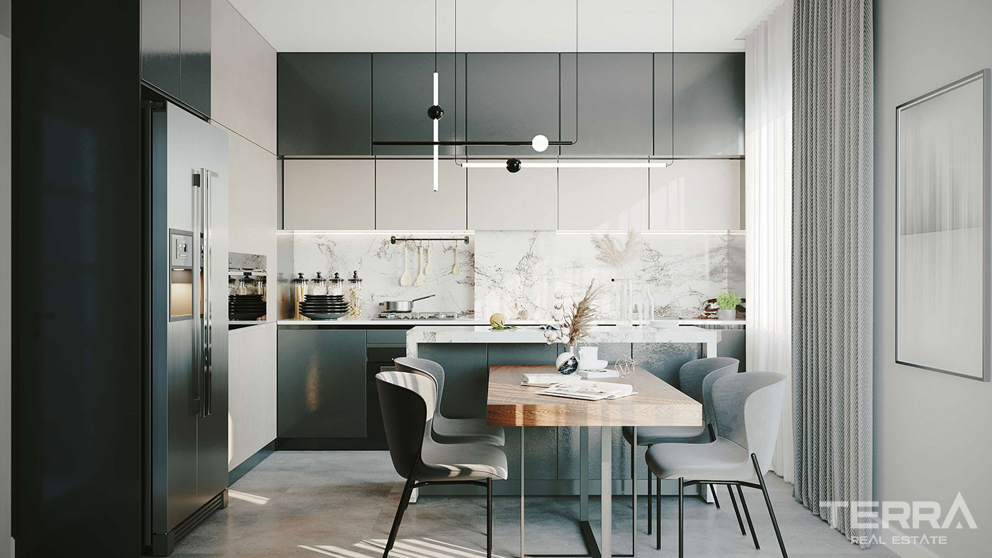 Flats with Sea Views in a Complex Offering Rich Amenties in İstanbul - 91289