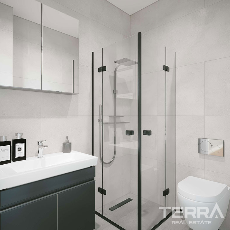 Flats with Sea Views in a Complex Offering Rich Amenties in İstanbul - 91294