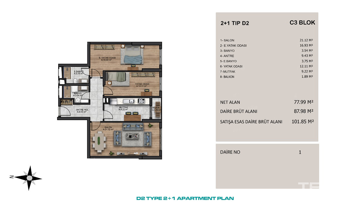 Modern Apartments in an Excellent Location of Beylikdüzü, İstanbul - 91542
