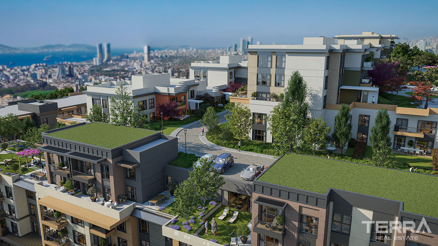 Pendik'in Dumlupınar'da Metroya Yakın Sitede Deniz Manzaralı Daireler - 91692