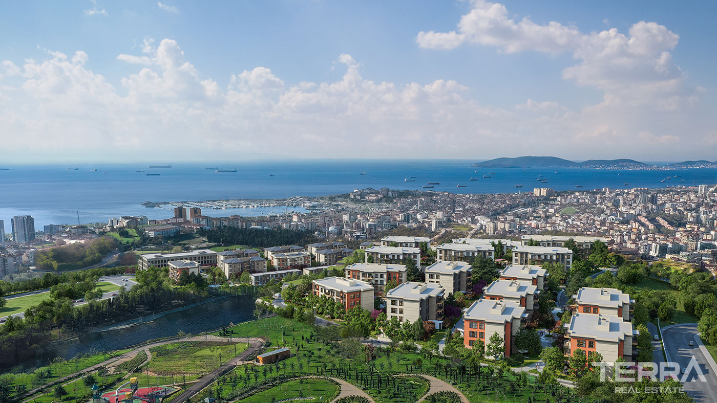 Pendik'in Dumlupınar'da Metroya Yakın Sitede Deniz Manzaralı Daireler - 91695