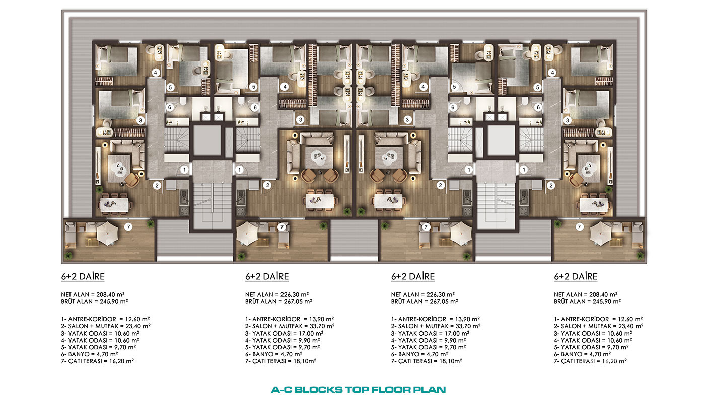 Beylikdüzü'nde Dora Park Marin Sitesi'nde Yerden Isıtmalı Daireler - 91878