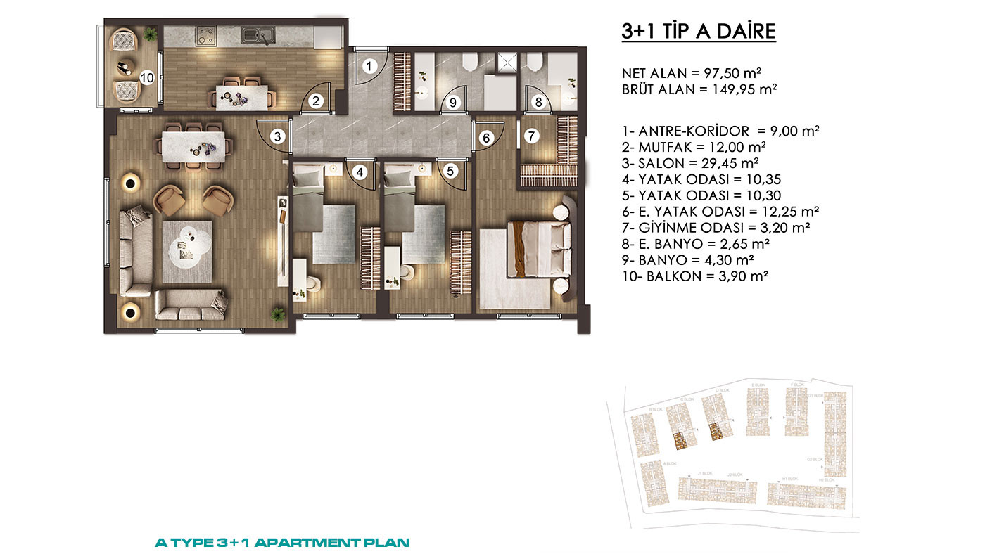 Apartments for Sale in İstanbul, Zeytinburnu - Alya Konutları - 92037