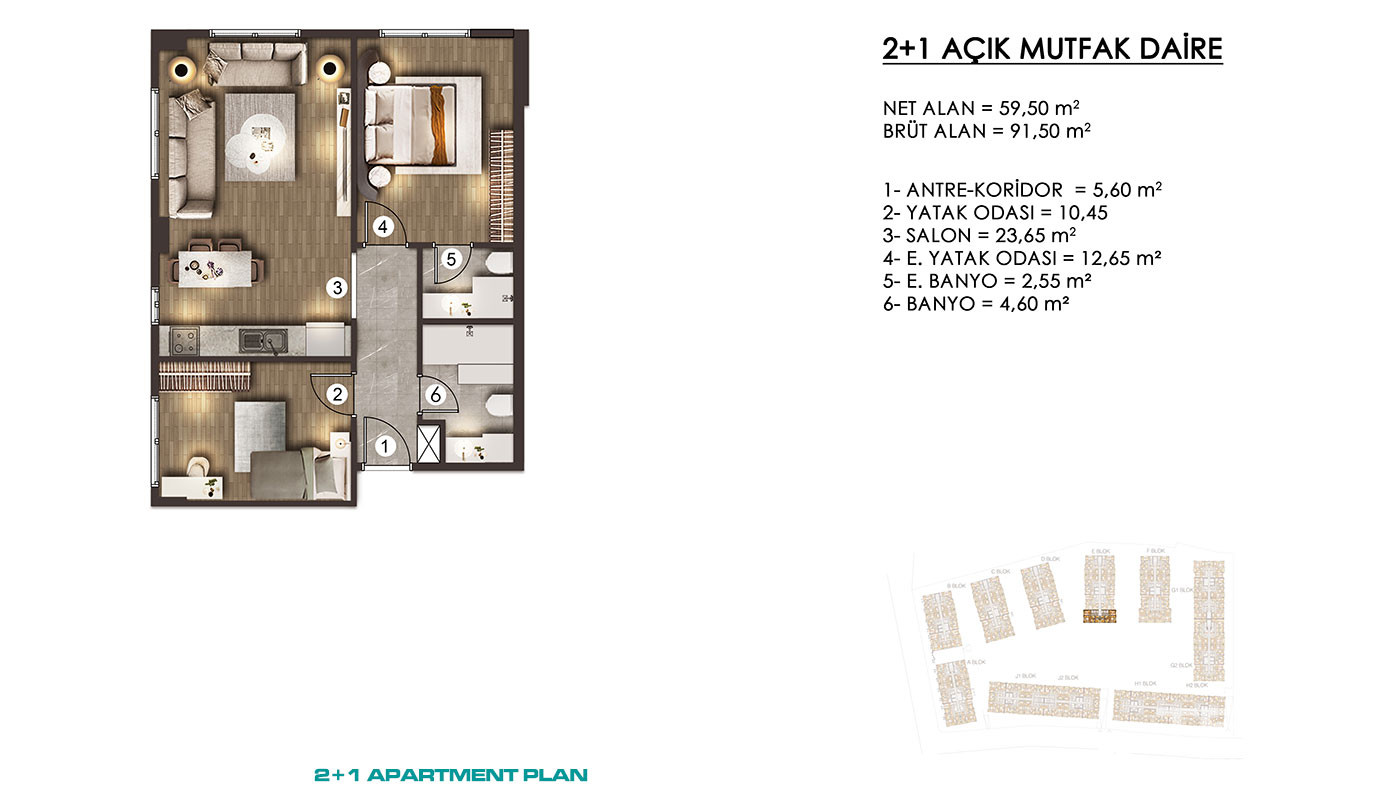 Apartments for Sale in İstanbul, Zeytinburnu - Alya Konutları - 92038