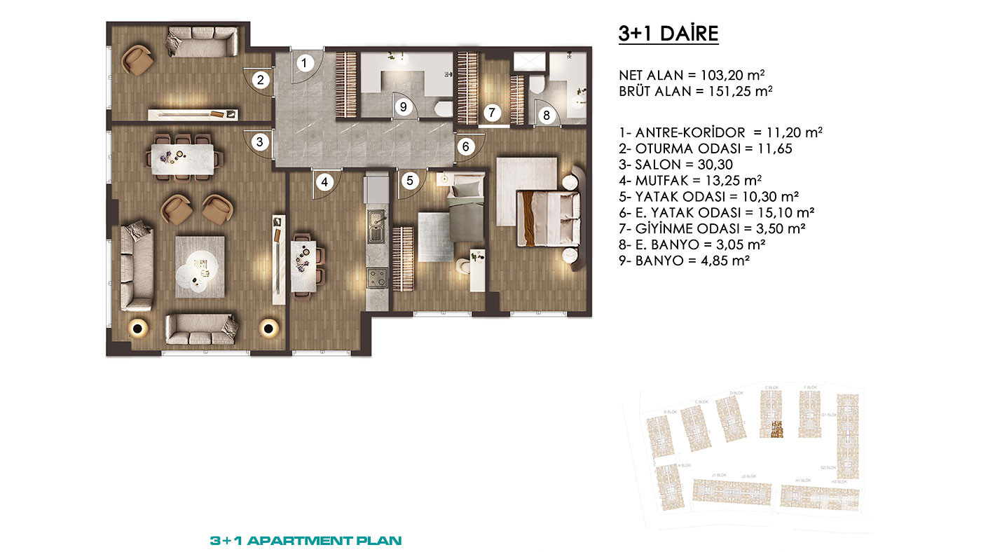 Apartments for Sale in İstanbul, Zeytinburnu - Alya Konutları - 92039