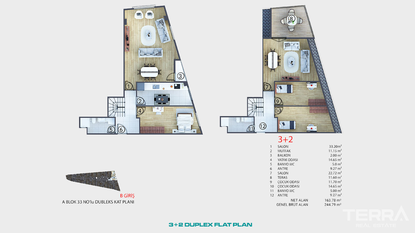 Conveniently Located Flats with Proximity to Facilities in İstanbul - 92169