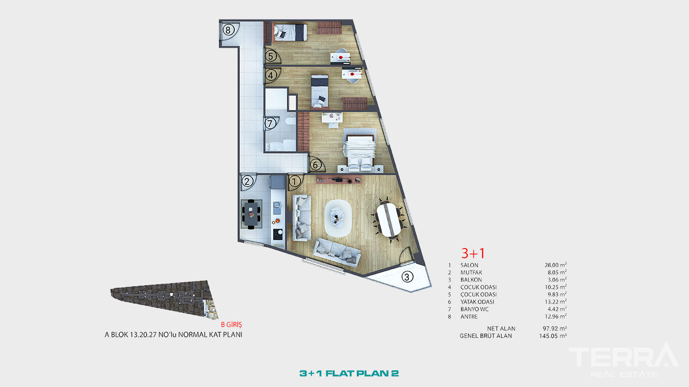 Conveniently Located Flats with Proximity to Facilities in İstanbul - 92173