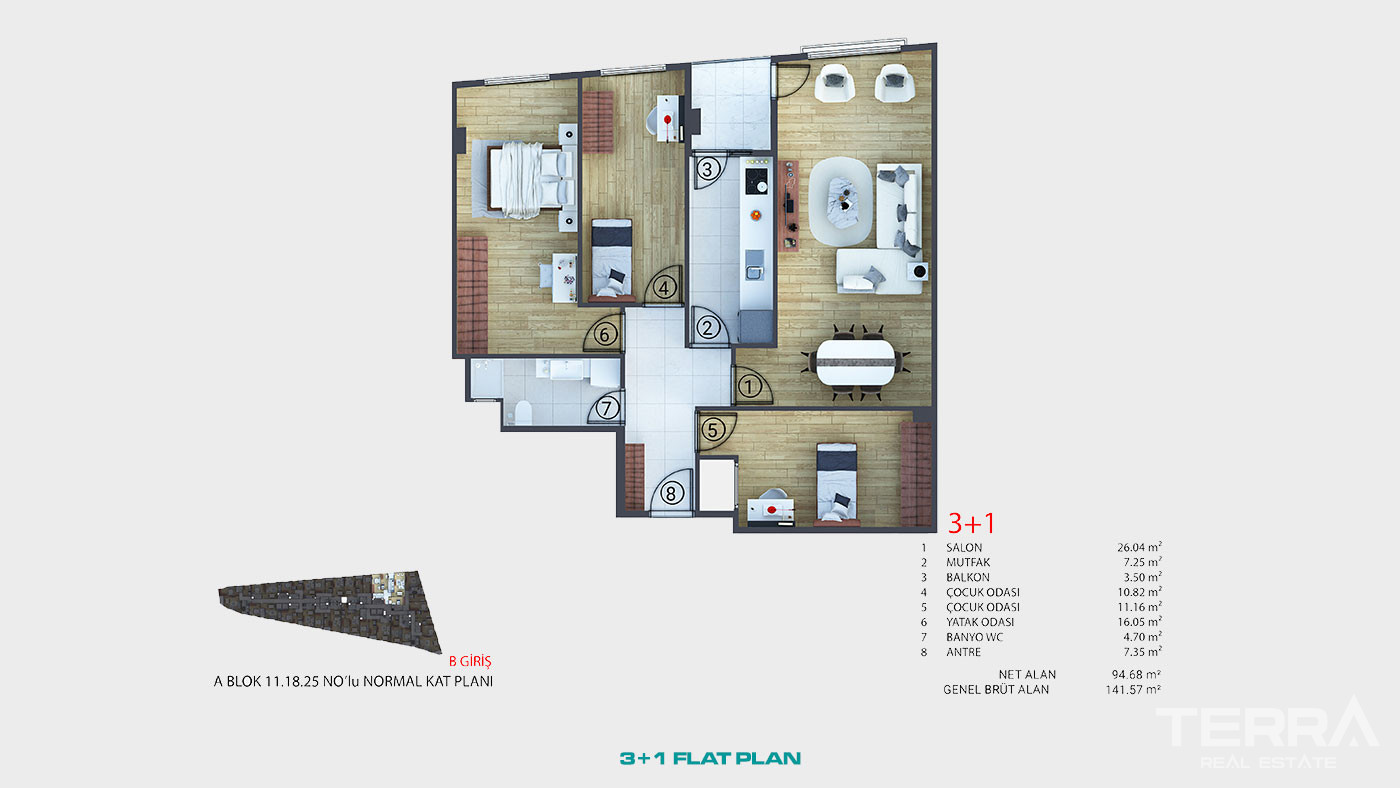 Conveniently Located Flats with Proximity to Facilities in İstanbul - 92174