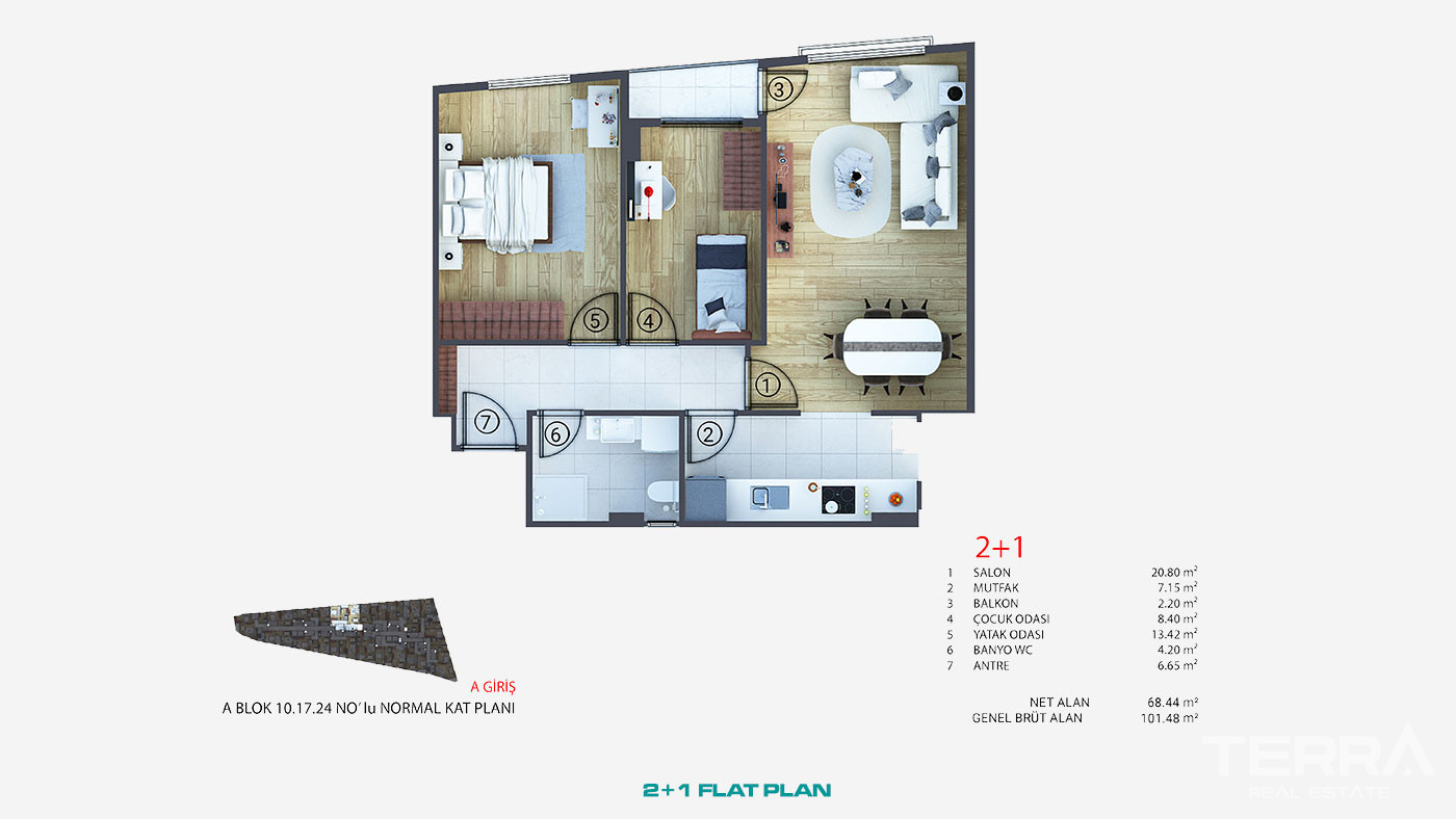 Conveniently Located Flats with Proximity to Facilities in İstanbul - 92178