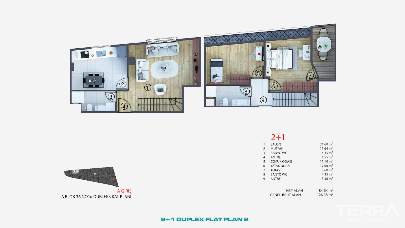 Conveniently Located Flats with Proximity to Facilities in İstanbul - 92182