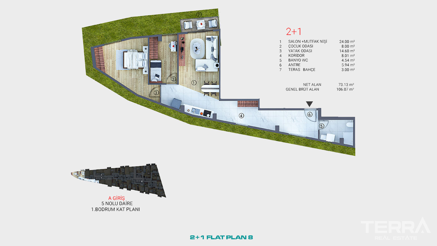 Conveniently Located Flats with Proximity to Facilities in İstanbul - 92186