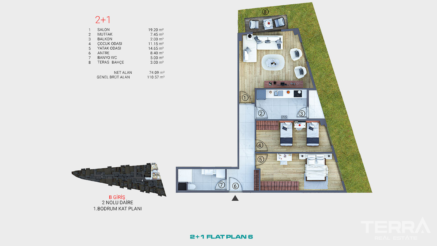 Conveniently Located Flats with Proximity to Facilities in İstanbul - 92188