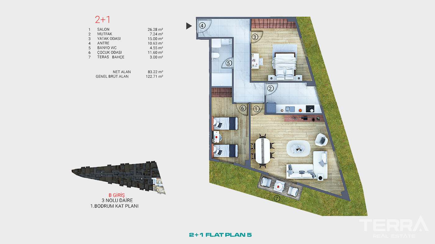 Conveniently Located Flats with Proximity to Facilities in İstanbul - 92189