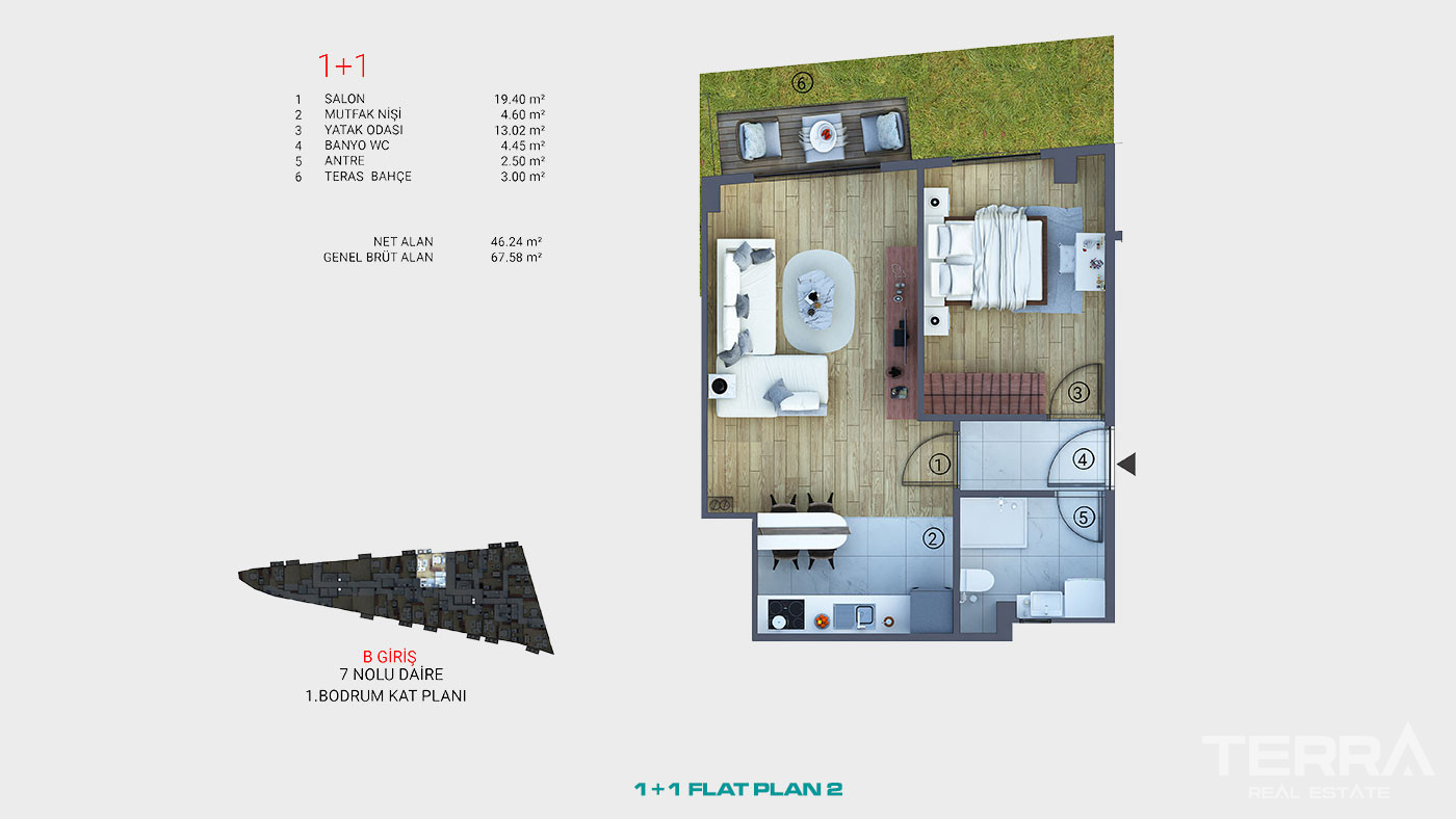 Conveniently Located Flats with Proximity to Facilities in İstanbul - 92191