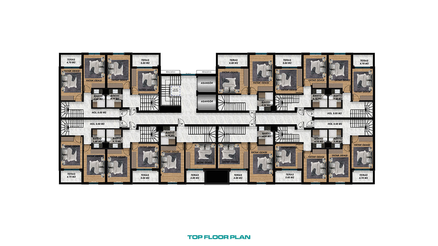 Flats for Sale in Gazipaşa Near the State Hospital - 92218