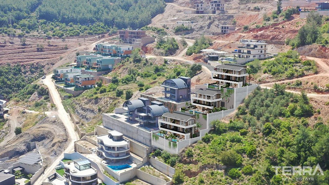 Magnificent Sea View Villas in a Serene Setting of Tepe, Alanya - 92349