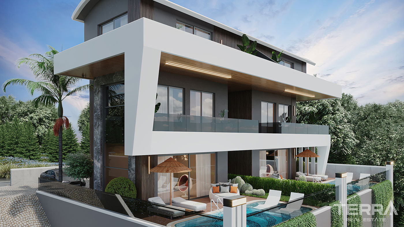 Magnificent Sea View Villas in a Serene Setting of Tepe, Alanya - 92352