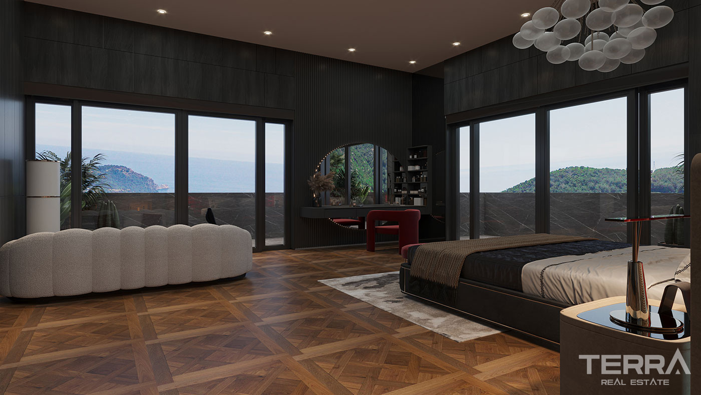 Magnificent Sea View Villas in a Serene Setting of Tepe, Alanya - 92362