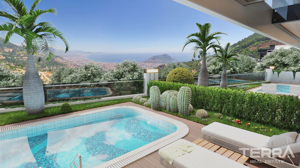 Magnificent Sea View Villas in a Serene Setting of Tepe, Alanya