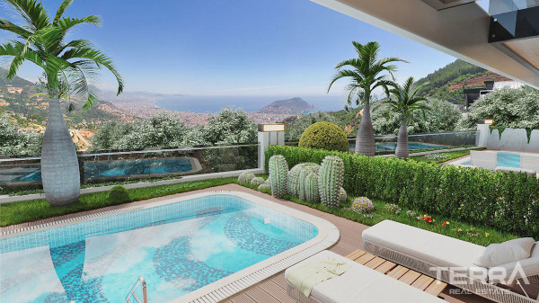 Magnificent Sea View Villas in a Serene Setting of Tepe, Alanya