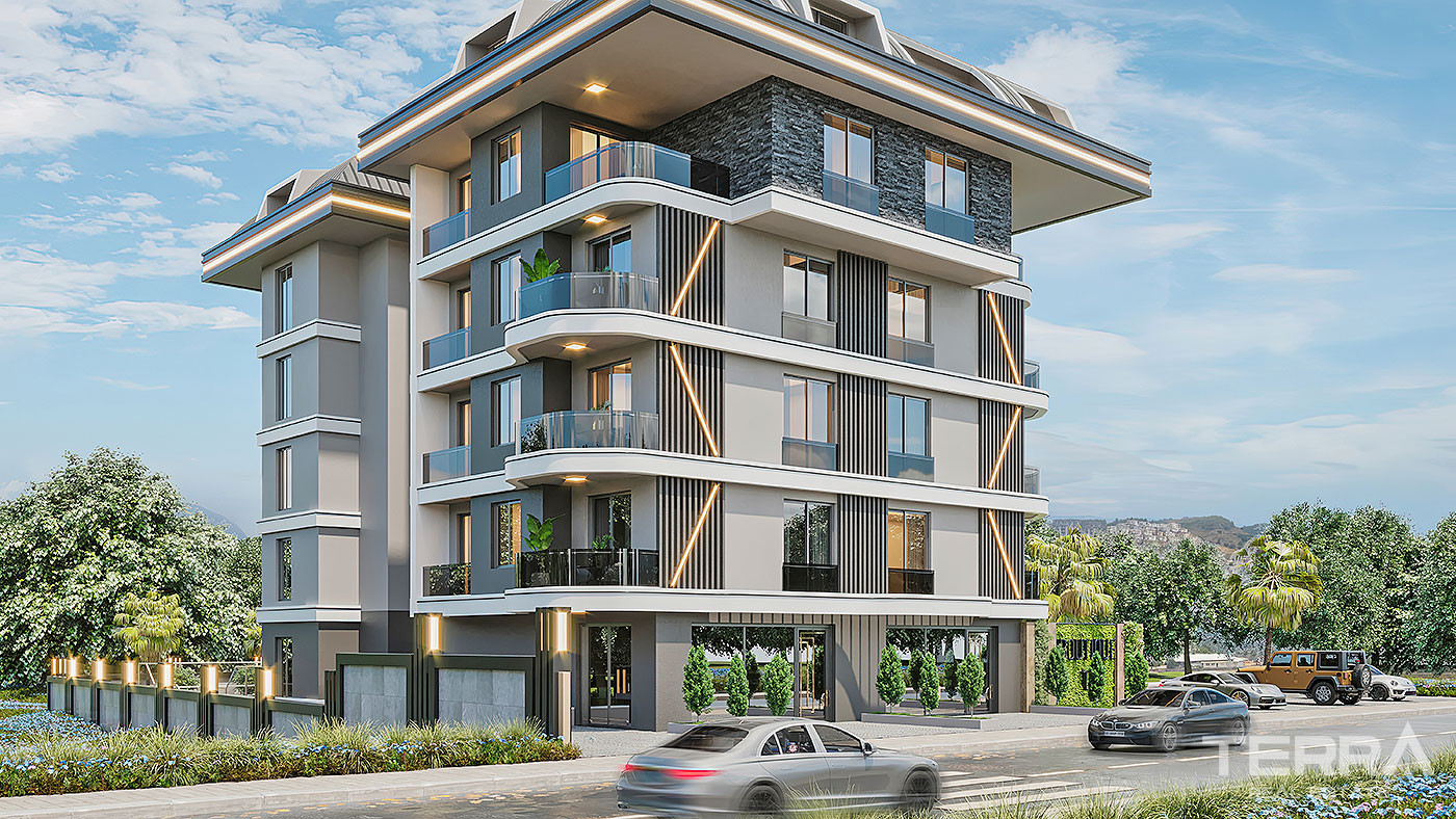 Contemporary Flats Featuring Calming Sea Views in Alanya, Kargıcak - 92449