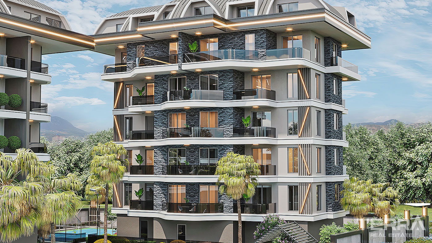 Contemporary Flats Featuring Calming Sea Views in Alanya, Kargıcak - 92450