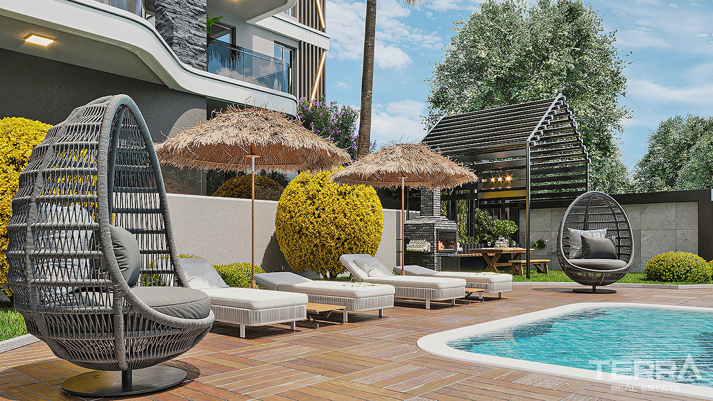Contemporary Flats Featuring Calming Sea Views in Alanya, Kargıcak - 92452