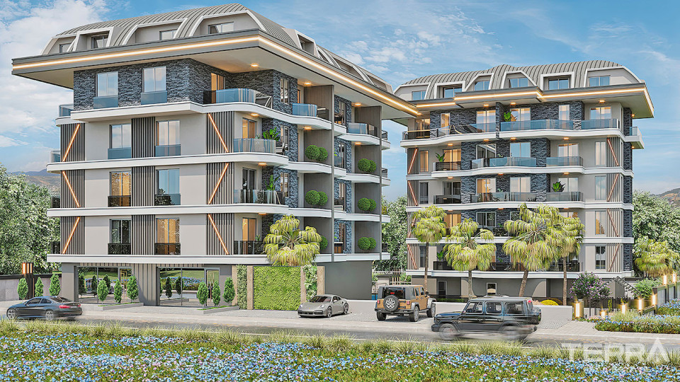 Contemporary Flats Featuring Calming Sea Views in Alanya, Kargıcak