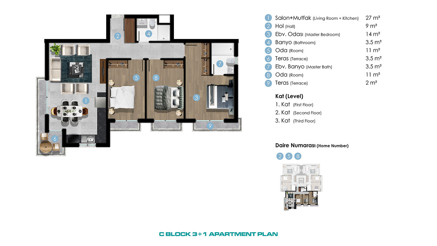 Chic Cyprus Apartments with Sea Views in Kyrenia City Center - 93017