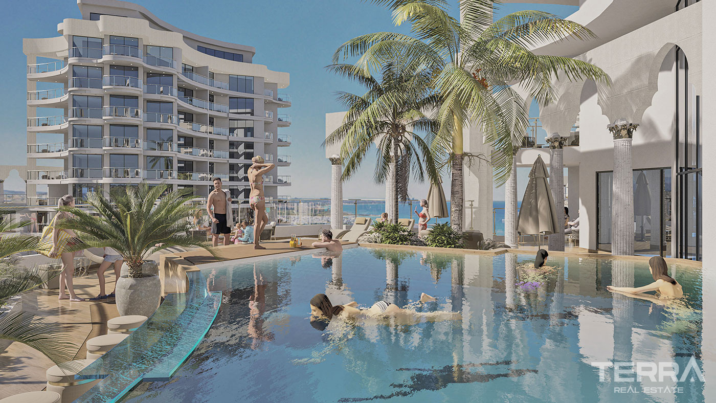 Elegant North Cyprus Flats within a Sea View Complex in Famagusta - 93171