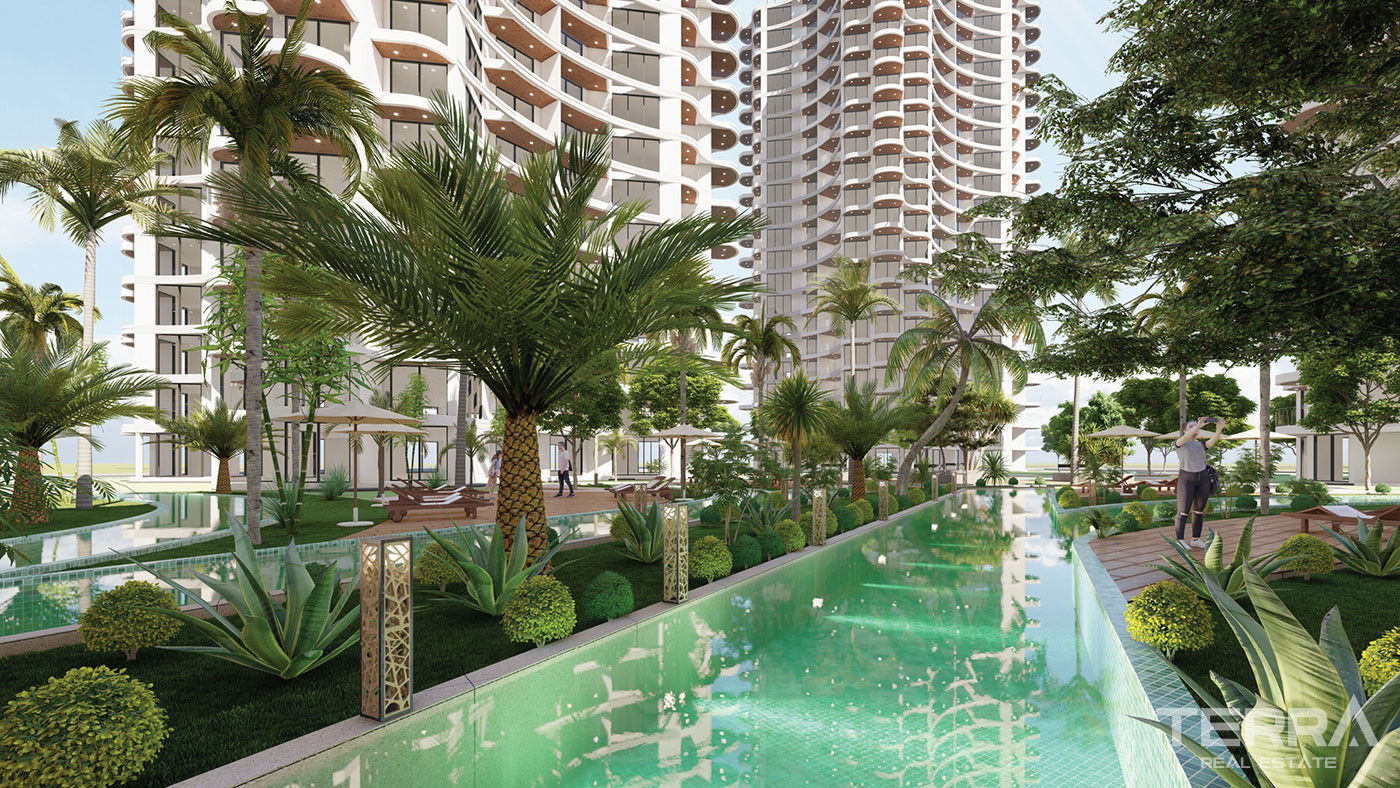 Elegant North Cyprus Flats within a Sea View Complex in Famagusta - 93174