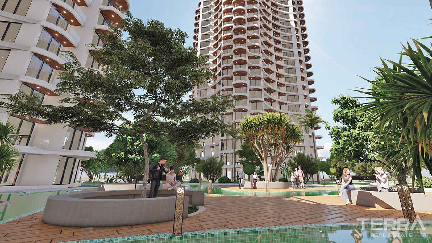 Elegant North Cyprus Flats within a Sea View Complex in Famagusta - 93175