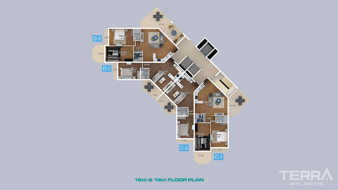 Elegant North Cyprus Flats within a Sea View Complex in Famagusta - 93193
