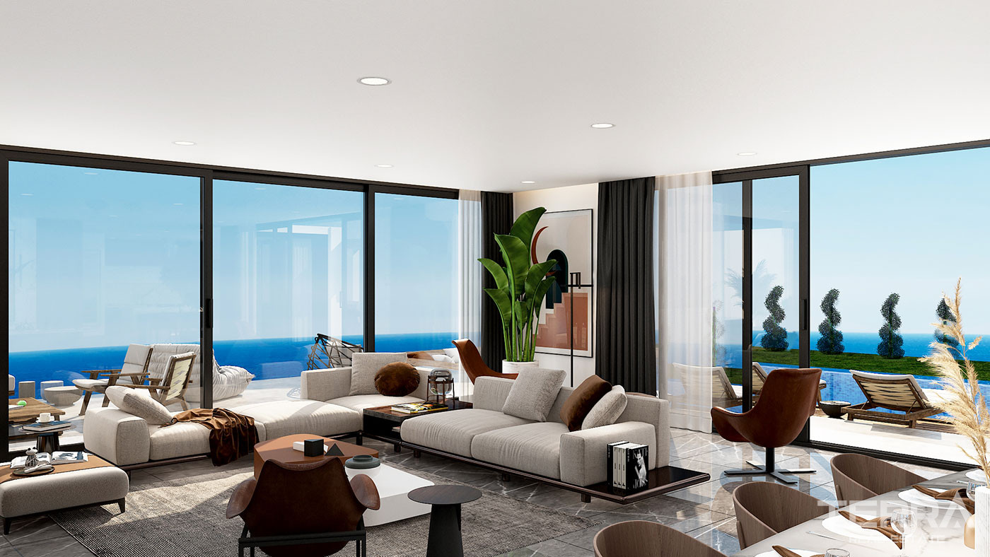 Ultra Luxe Villas with Unique Seafront Location in North Cyprus - 93214