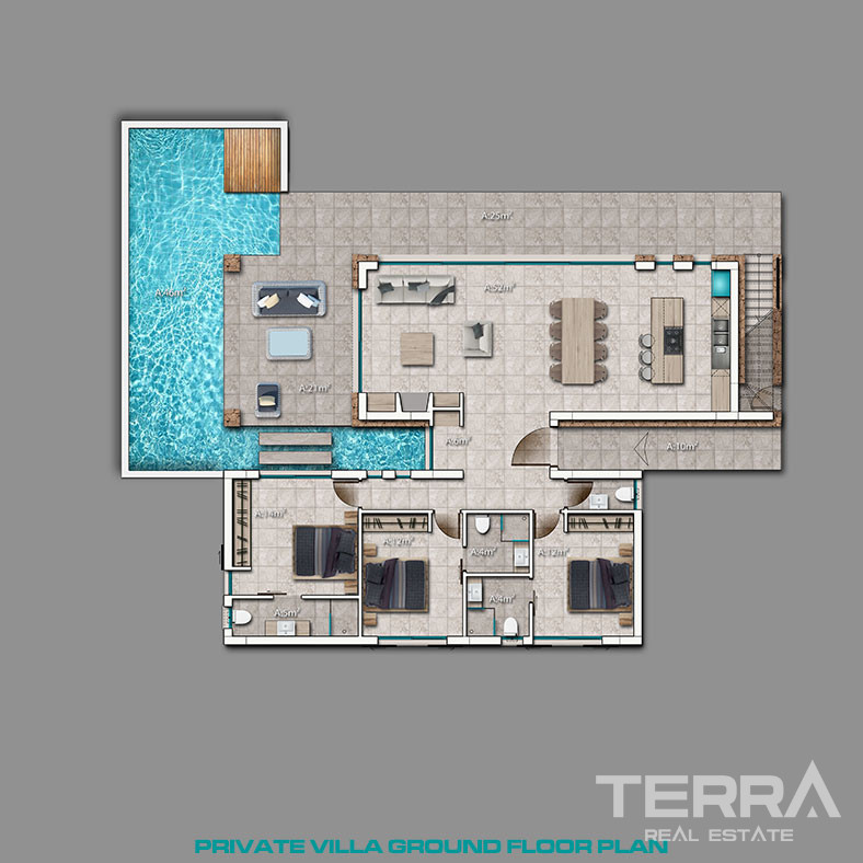 Contemporary Detached Villas in a Seafront Location of Kyrenia, Cyprus - 93382